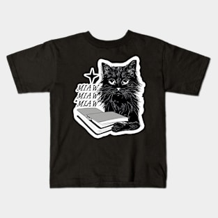 Cat Miaw: Playful and Cute Cat Design Kids T-Shirt